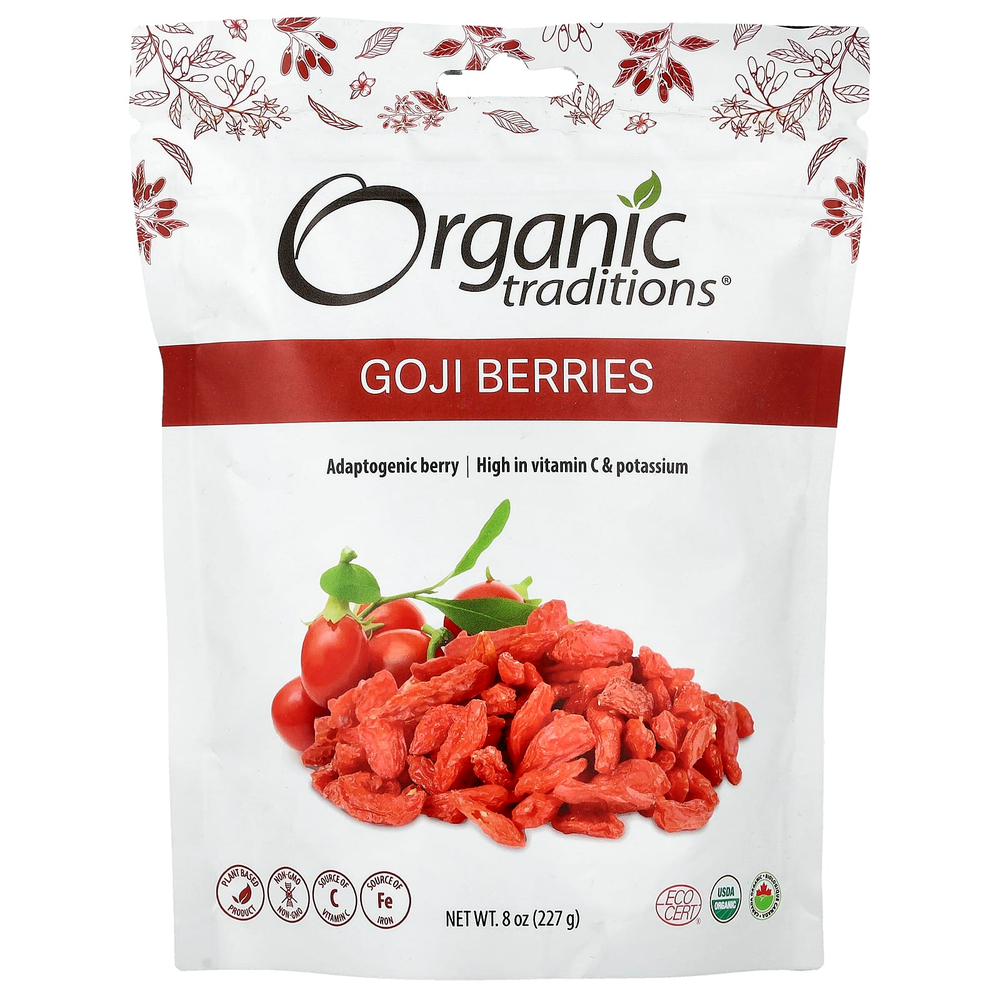 Organic Traditions, Ягоды годжи, 227 г (8 унций)