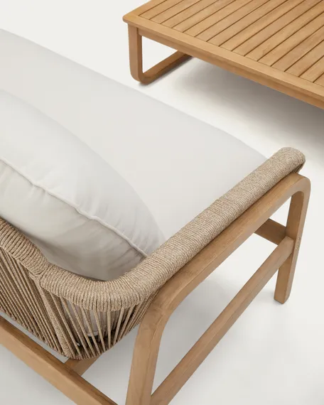 Комплект уличной мебели Vellana из массива акации: диван, 2 кресла, журнальный столик