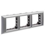 Рамка-суппорт "Avanti" для "In-liner Front",  серебристый металлик, 6модулей