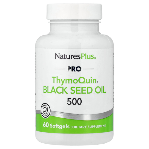 NaturesPlus, Масло черного тмина Pro ThymoQuin® 500, 60 капсул (500 мг в 1 капсуле)