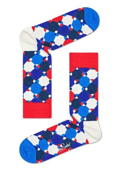 Носки унисекс Diamond Dot Sock с геометрическим принтом (Размер: 29) (Цвет: синий с белым)