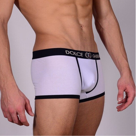 Мужские трусы боксеры белые Dolce Gabbana Classic Trunks
