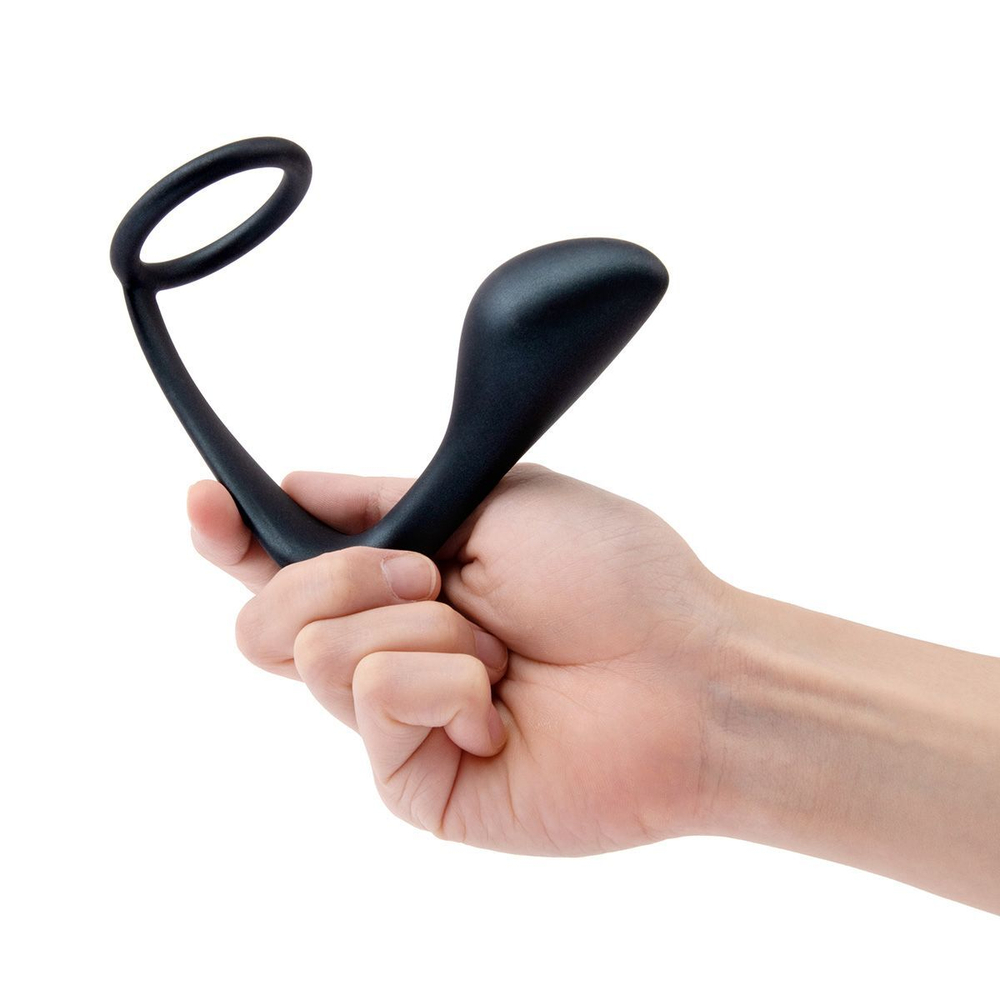 Эрекционное кольцо b‑Vibe Ringer с простатным плагом, 10,5 см