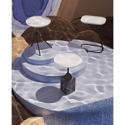 Столик кофейный Sustainable collection, Ø38 см, серый/черно-белый