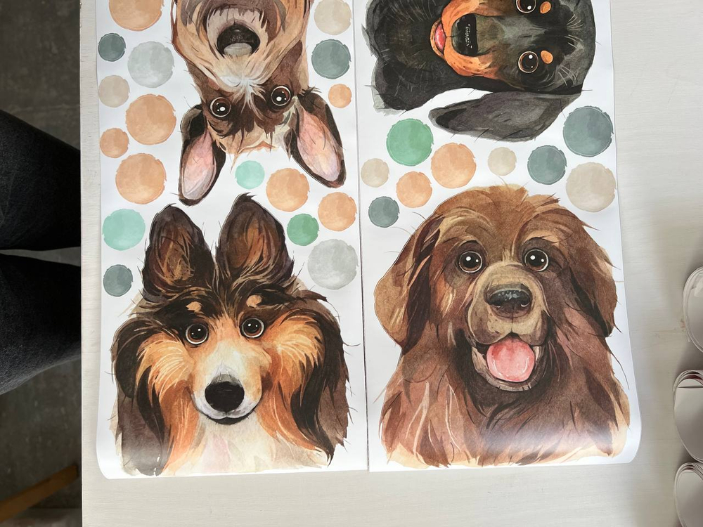 Песики ( не попали в цветовую палитру, цвет уходит в сине-зеленый)