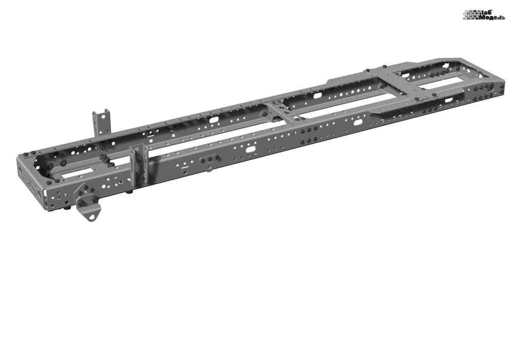 A classic chassis for a tractor  truck with a 4x2 / 4x4 wheel formula. Length 420mm