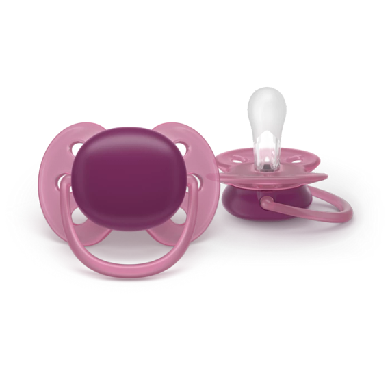 Əmzik\ Ultrasoft soother, 18+m, girl, 2-pack