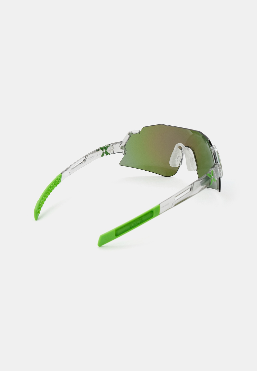 Спортивные очки с диоптриями HILX Savage 2.0 Shiny Crystal Grey Green / Green Mirror Lens