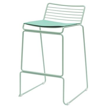 Стул полубарный Hero зеленый с подушкой