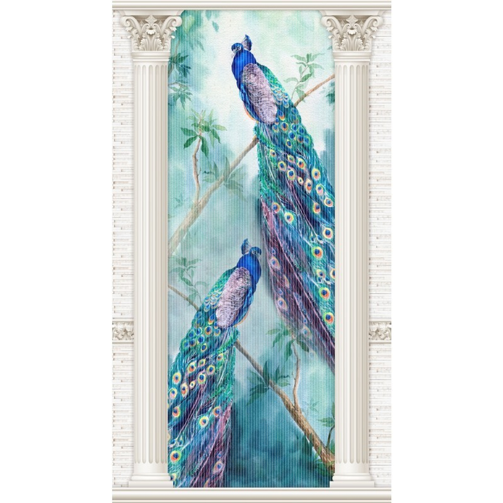 Ламинированная панель ПВХ Павлин Джерси узор 2700х250мм