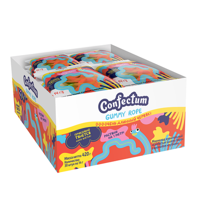 Мармелад жевательный "Confectum Gummy Rope", 14гр х 360шт