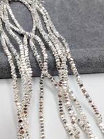 Гематит ромбики 3*2, светлое серебро