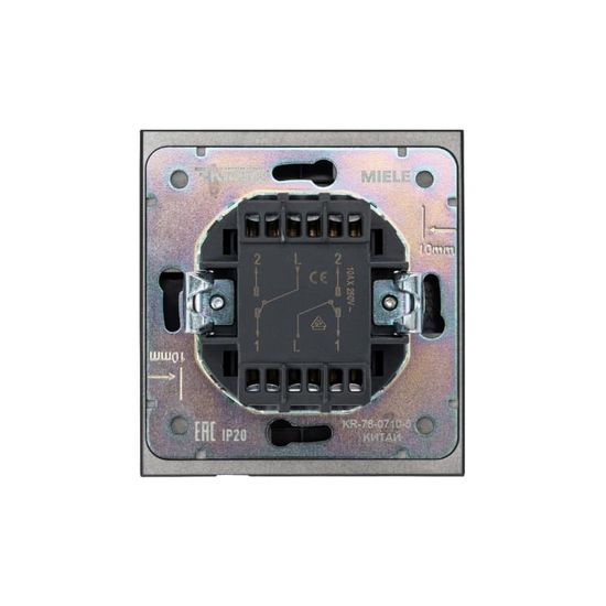 Выключатель STRONG 1 кл перекрестный (переключатель) 10А с/у антрацит KRANZ