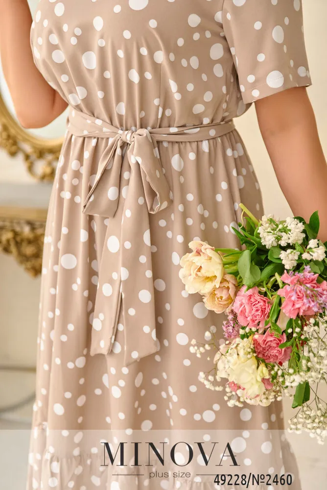 Платье 2460-бежевый Minova