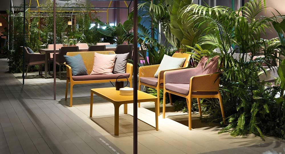 Комплект пластиковой мебели Nardi Net Relax, горчичный