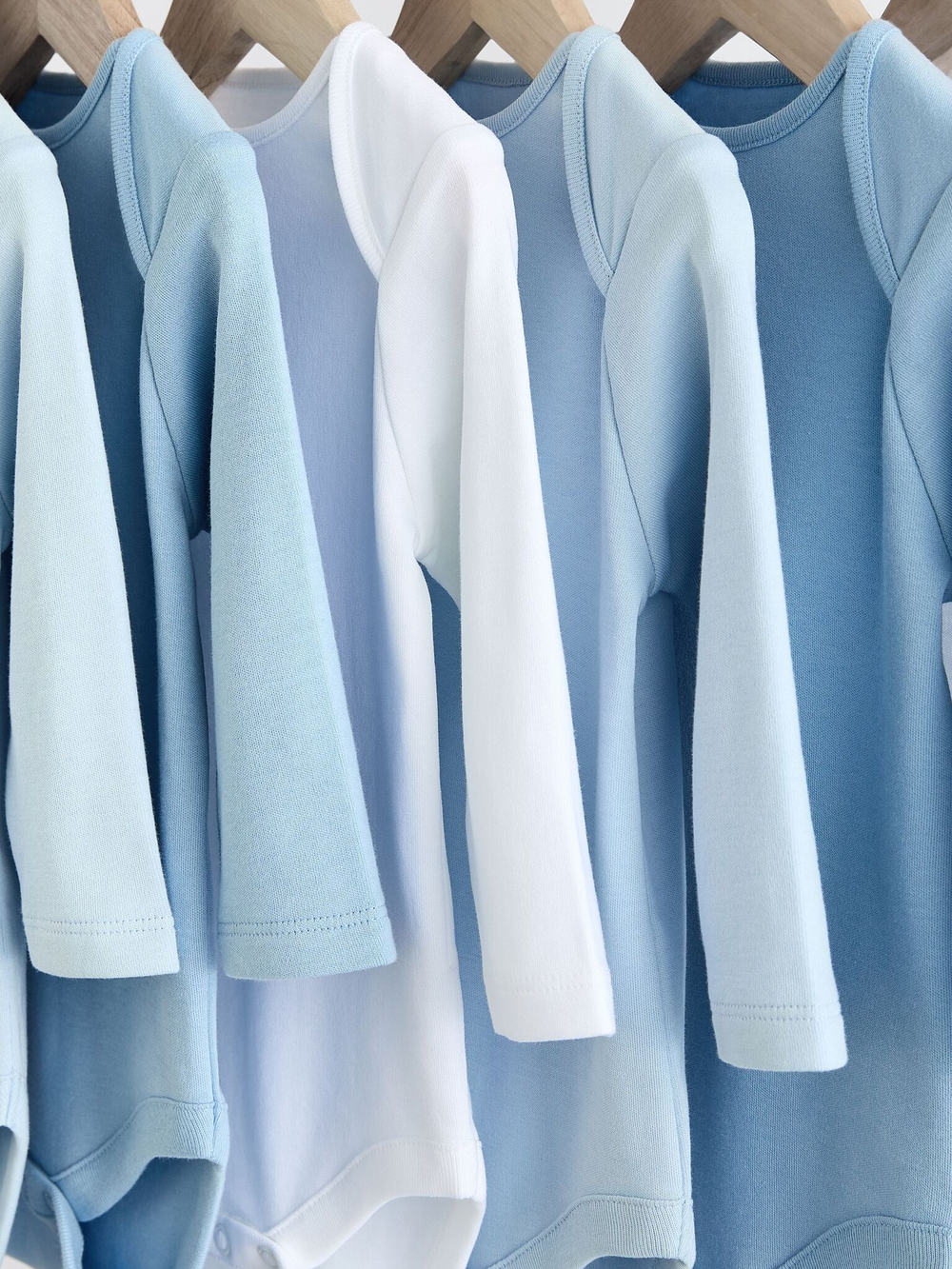 Боди с длинным рукавом для малышей Next K79-692, 7 шт., Белый, Голубой