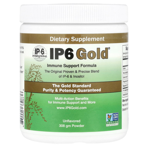 IP-6 International, IP6 Gold®, формула для иммунной поддержки в порошке, без добавок, 308 г