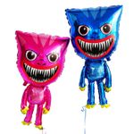 Шар (28"/71 см) Фигура, Монстр Зубастик розовый