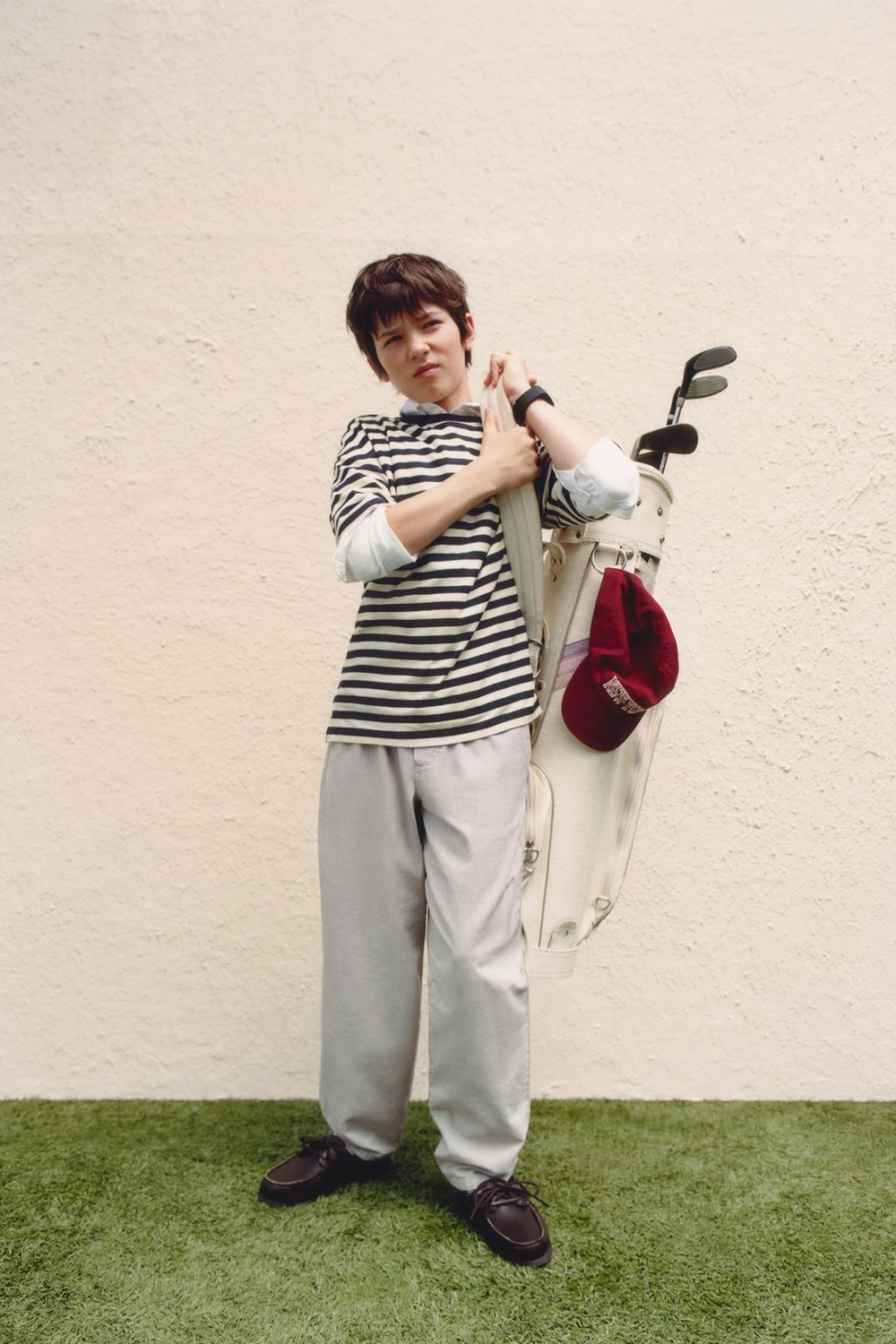 ZARA ФУТБОЛКА В ПОЛОСКУ, МОРСКОЙ СИНИЙ