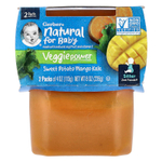 Gerber, Natural for Baby, Veggie Power, 2nd Foods®, батат и манго, 2 пакетика по 113 г (4 унции)