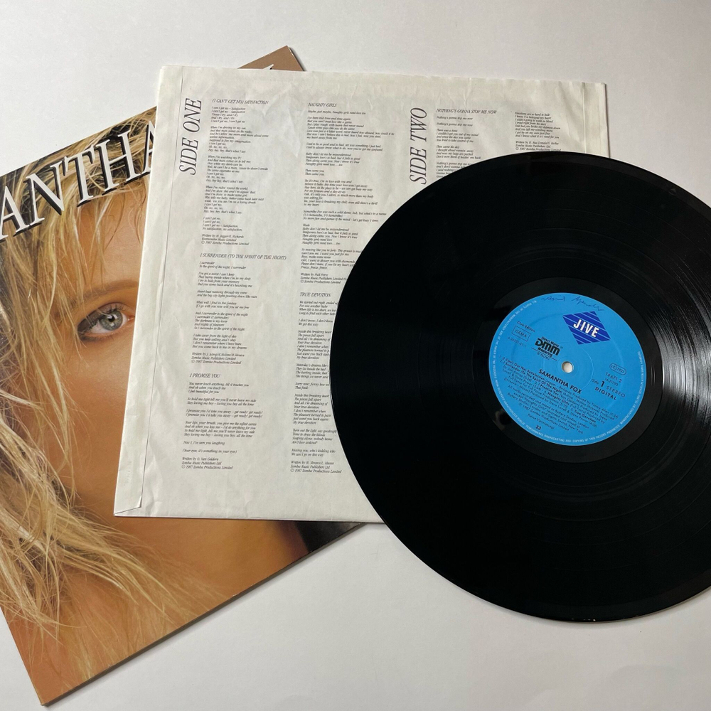 Винтажная виниловая пластинка LP Samantha Fox (Germany 1987)