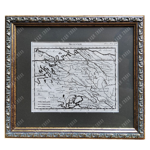 Географическая карта Московии. Гравюра резцом. — Амстердам: Типография Закари Шатлен (Zaсharie Chatе