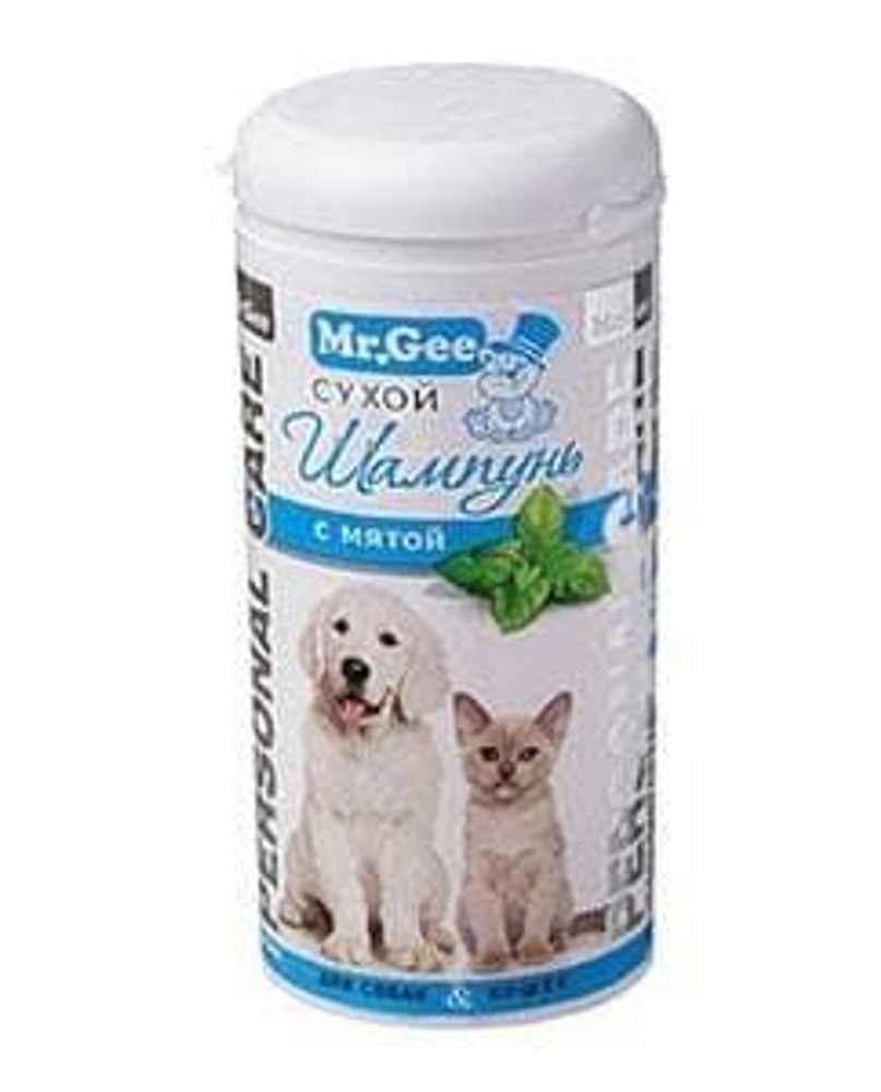 Сухой шампунь Mr.Gee для животных с мятой Personal Care 95мл