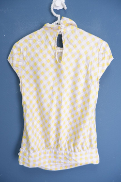 Блузка летняя в клетку 40 размер
