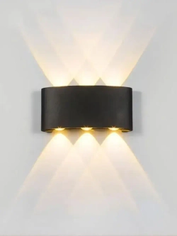 Настенный светильник, Светильник уличный LED 3000K, 6 Вт, черный