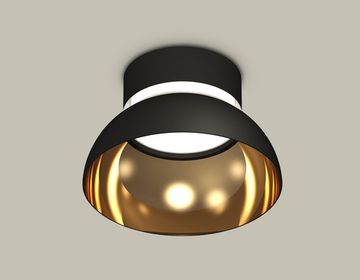 Комплект накладного светильника с акрилом 1*GX53 XS8102036 SBK/PYG/CL черный песок/золото желтое полированное/прозрачный (C8102, N8145)DIY System Complects Ambrella