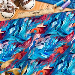 Ткань премиум интерлок экзотический атлас