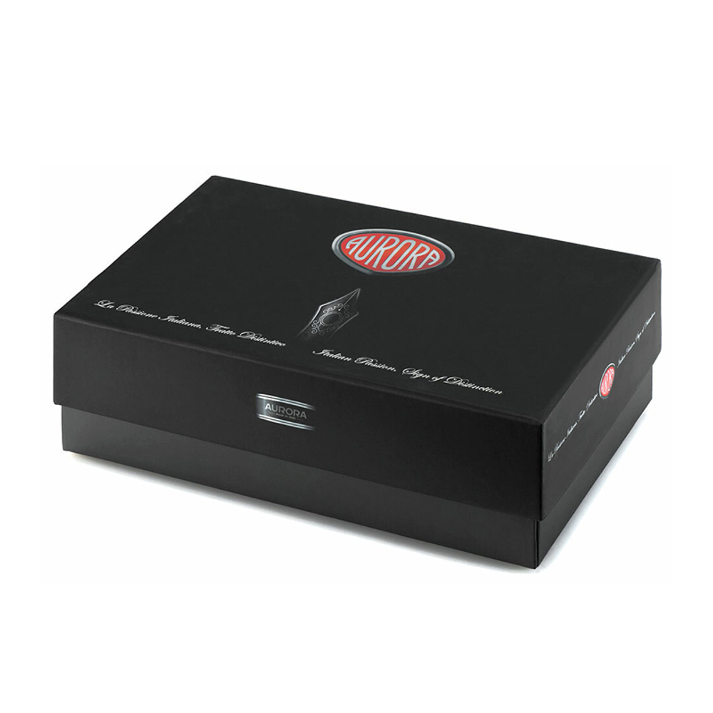 Перьевая ручка Aurora Millerighe Black resin with chrome CT, в подарочной коробке