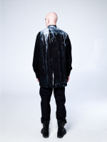 Рубашка "Черномор" с окрашиванием. Черно-белая