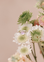 Кольцо «Моно» с розовым кварцем