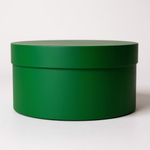 Плотная короткая круглая коробка(без ручек). Цвет: Лесной зеленый.