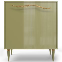 Комод Арт Колор Классик Голд с 2 полками Зеленая олива
