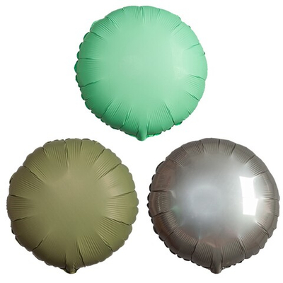 Фольгированный шар-круг, матовый, в зеленых оттенках, 46 см