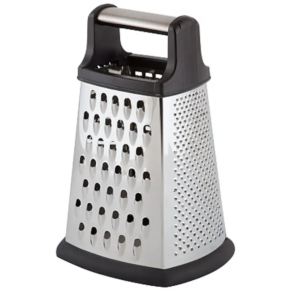 Терка четырехгранная GR-052-8, цвет: черный, высота 20 см (нерж.сталь, ТПР)