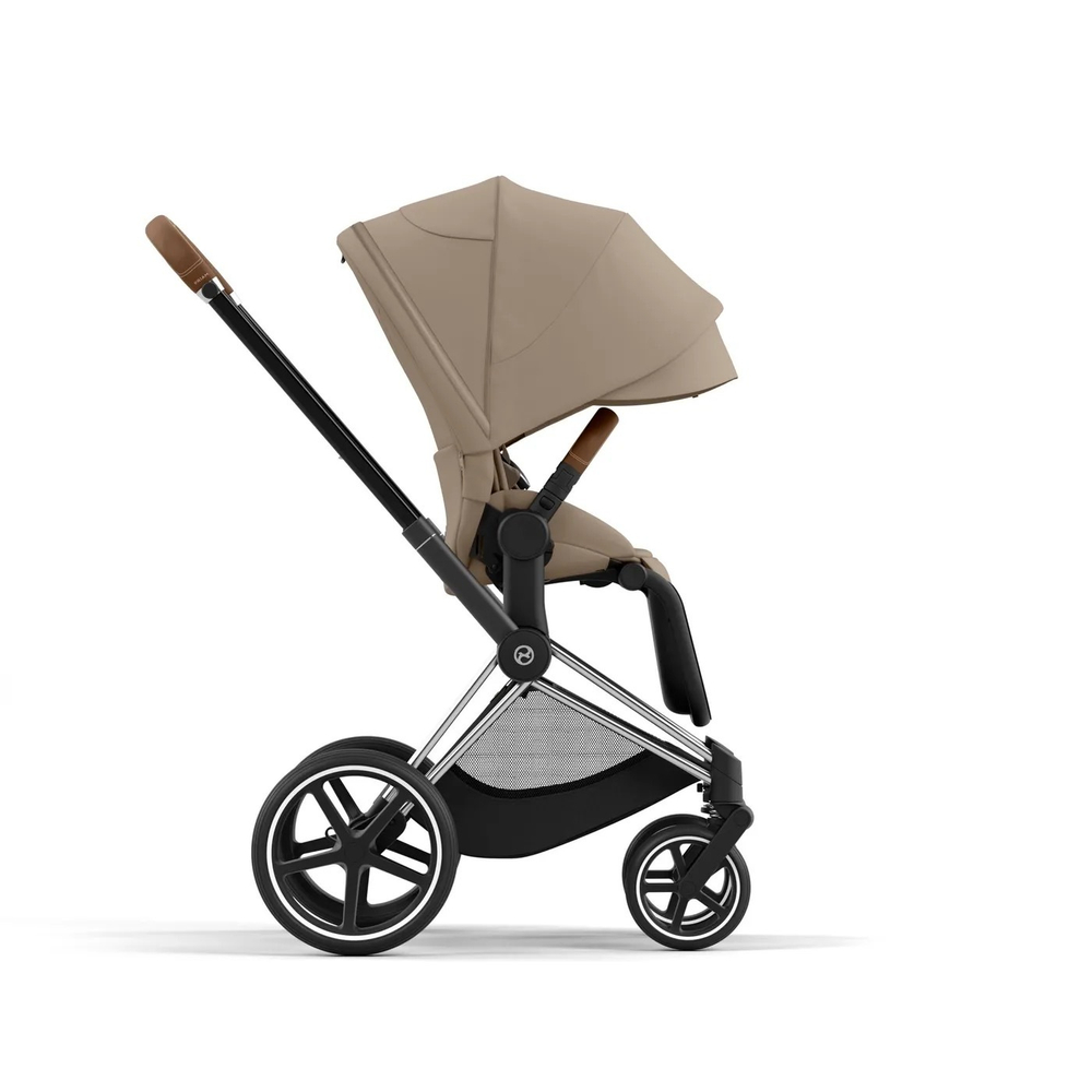 Коляска Cybex Priam IV 3 в 1 цвет Cozy Beige на шасси Chrome Brown