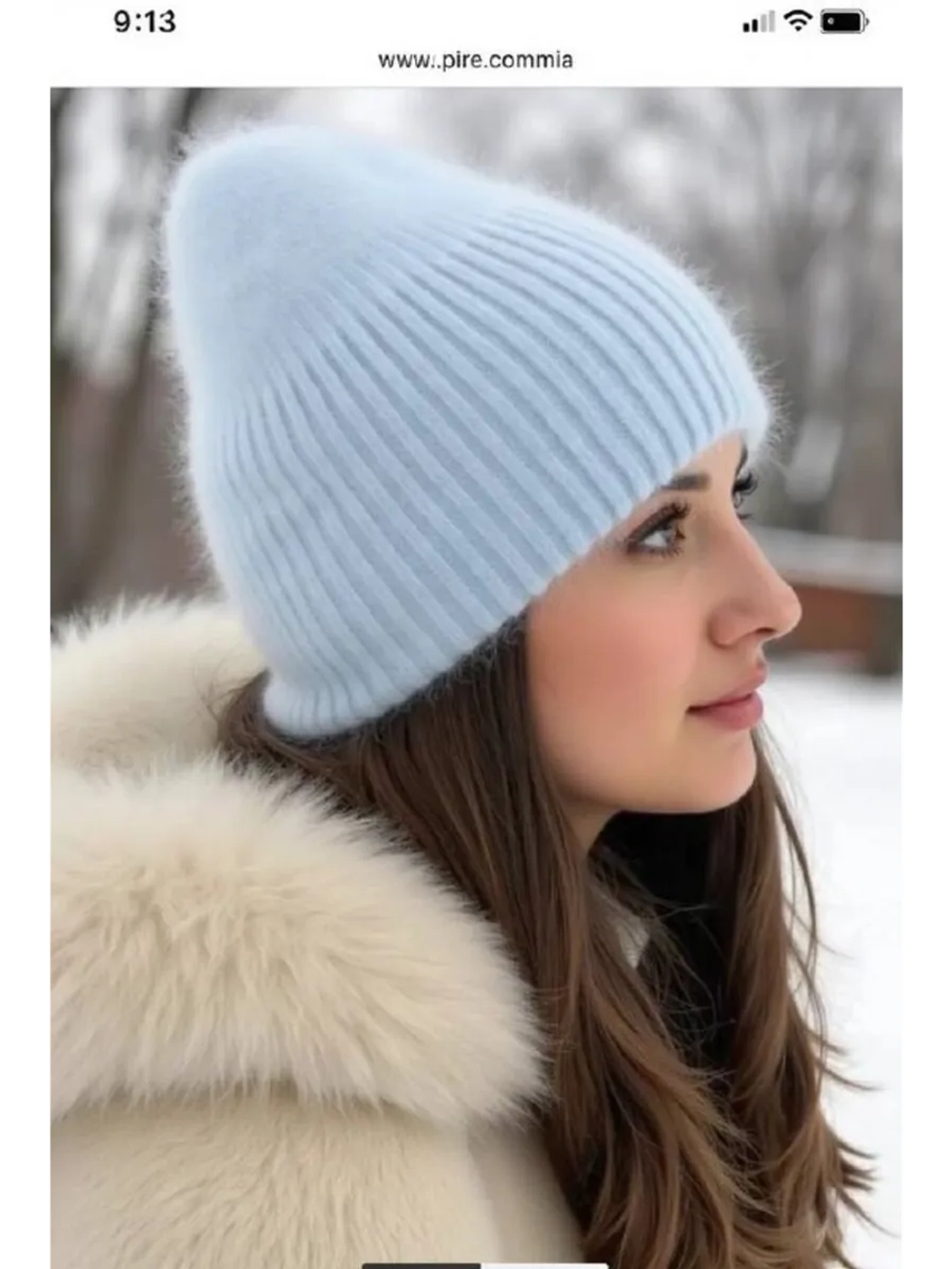 шапка ангора зимняя пушистая вязаная модная