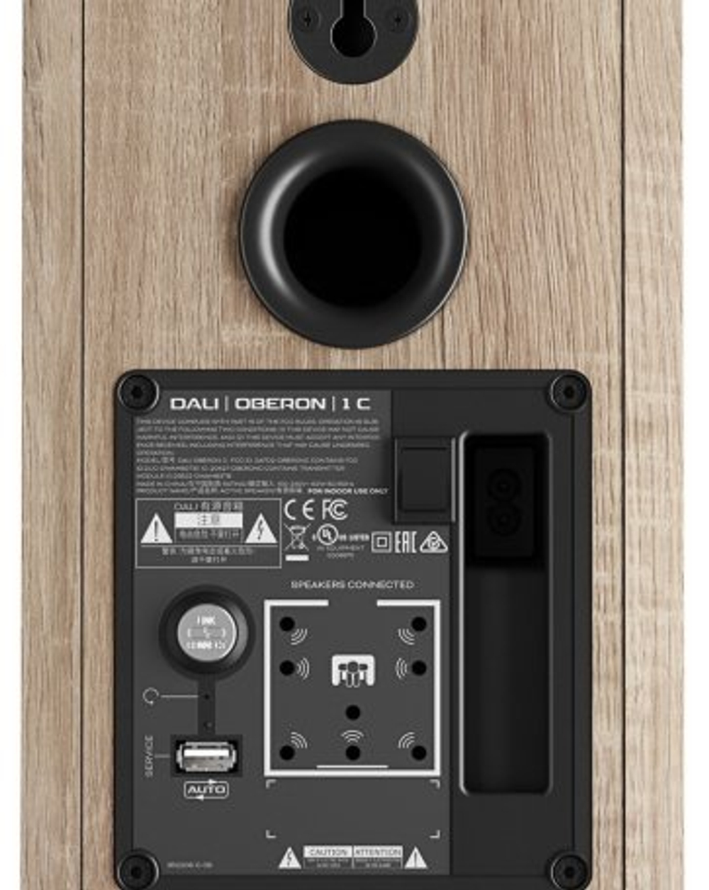 Dali Oberon 1 C Dark Walnut — активная беспроводная полочная акустическая система (пара)