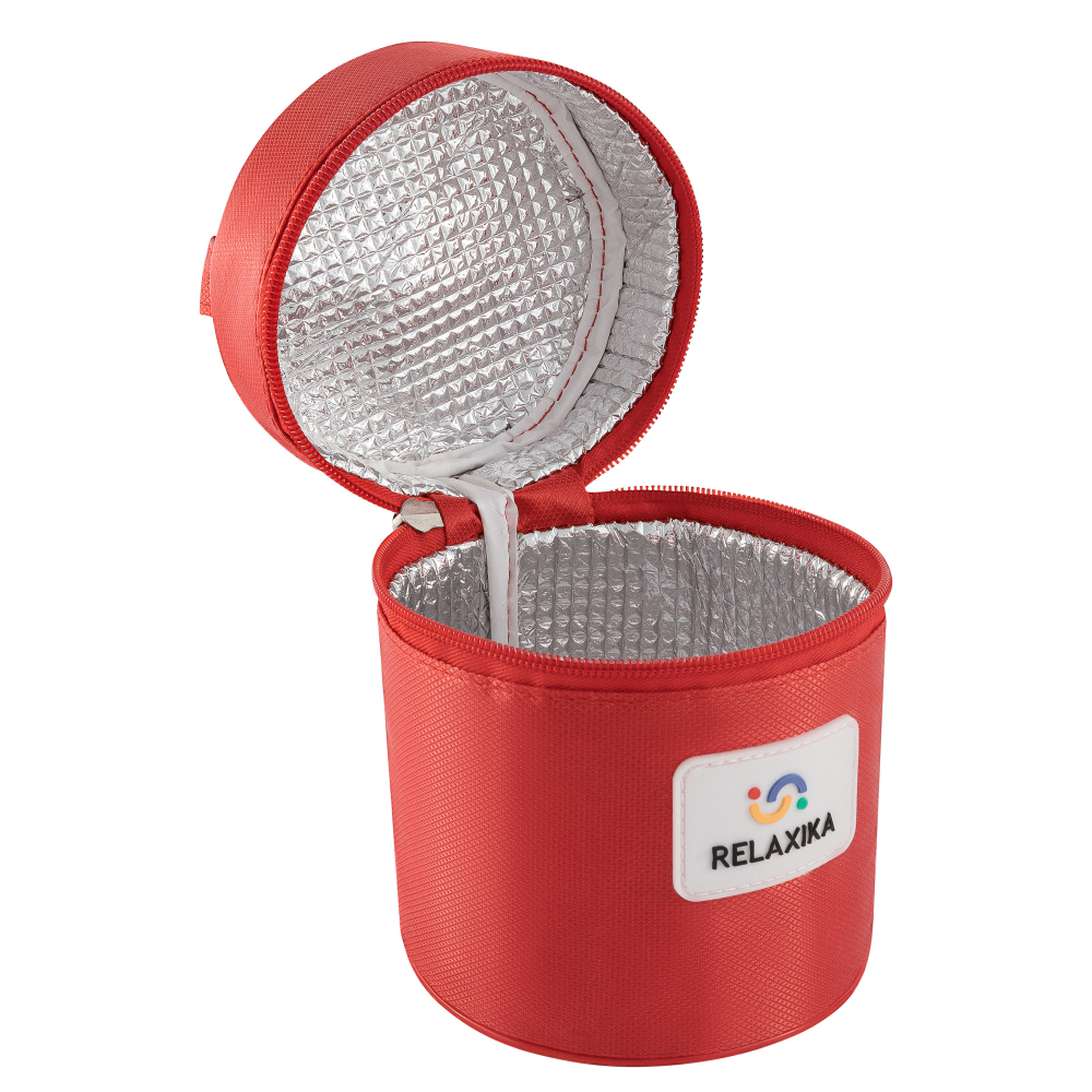 Термос для еды Relaxika 301 (0,5 литра) в термочехле, стальной