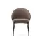 Стул Eamy из коричневой экокожи, ясеневого шпона с отделкой под орех и черного металла