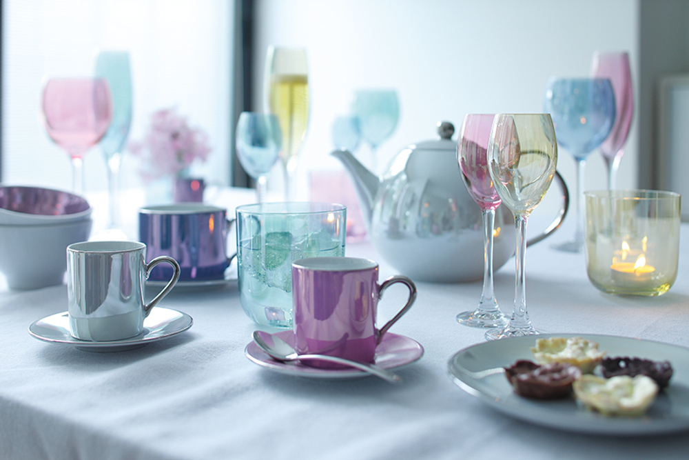 Набор стаканов polka, 420 мл, металлик, 4 шт.