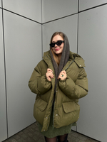 Пуховик Энни хаки