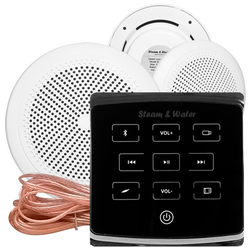 Комплект влагостойкой акустики для бани, сауны и хамама - SW3 Black ECO(черный)