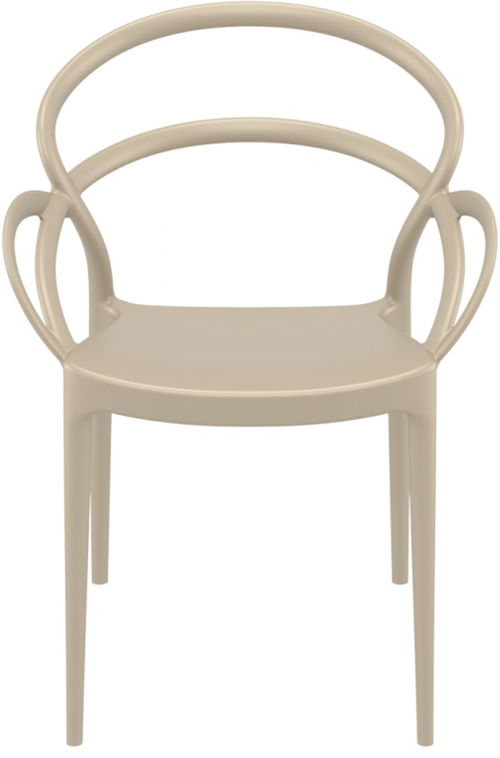 Кресло пластиковое Siesta Contract Mila, бежевый
