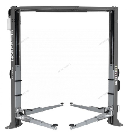 Подъемник двухстоечный 4,5 т, верхняя синхронизация, 380 В, серый NORDBERG N4125H-4,5G