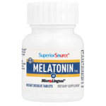 Superior Source, мелатонин, 5 мг, 60 быстрорастворимых таблеток MicroLingual®