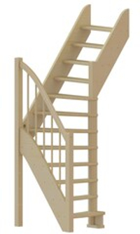Лестница на второй этаж ЛС-91м+1 Правая